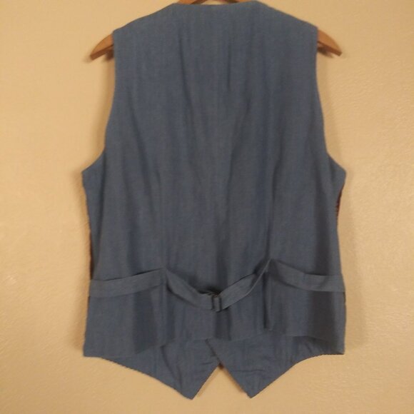 Vintage Red Ridge Outfitters Patchwork Quilted Denim Vest Women's Large - Picture 4 of 5